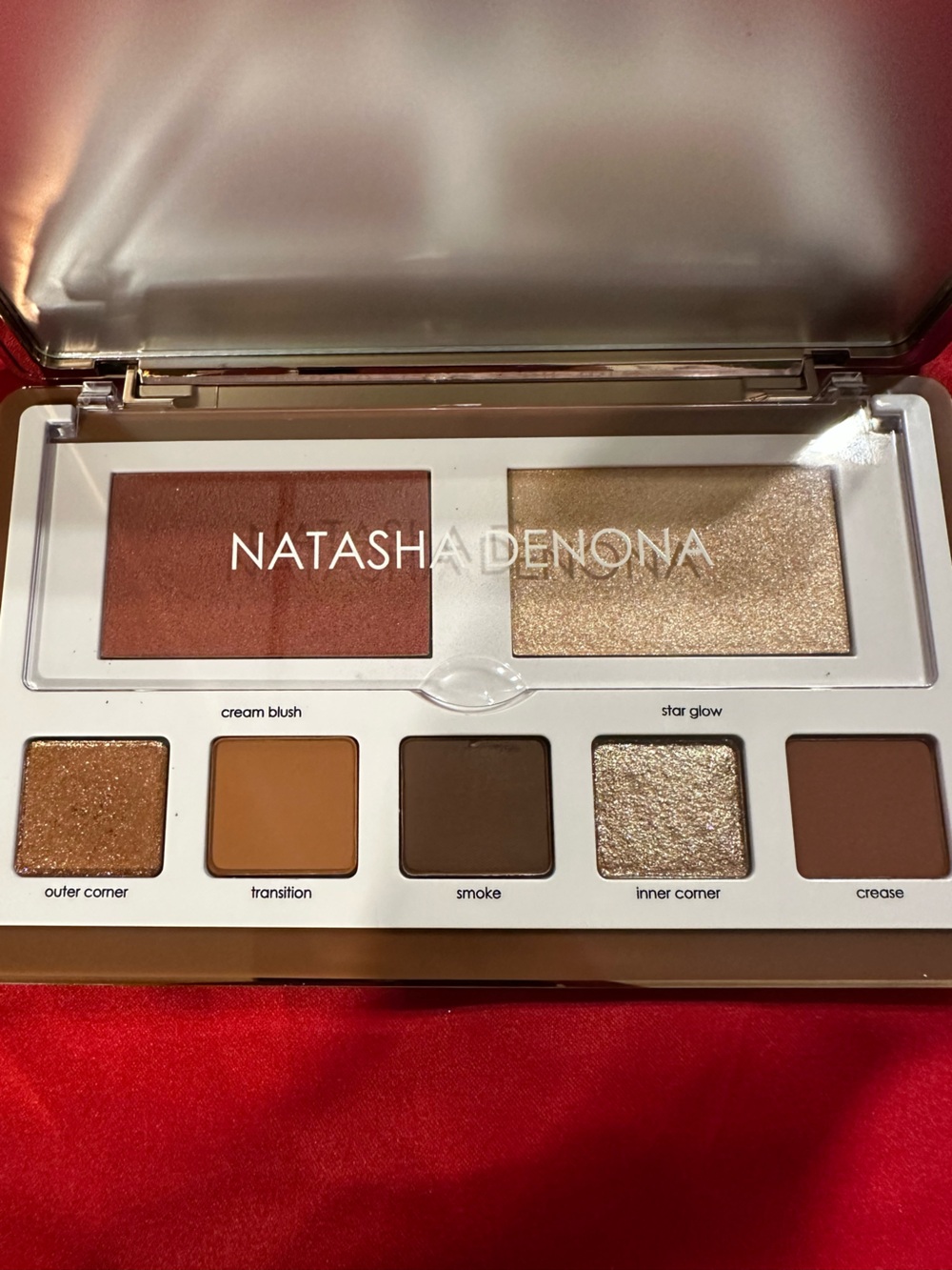Natasha Denona Warm-Toned Eyeshadow & Blush Palette - Peach, Gold, Brown